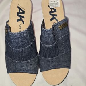 ANNEKLIENDenim Wedge Sandals SIZE 6